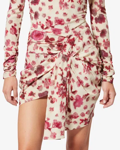 Isabel Marant X Ovia Floral Knot Skirt In Pink
