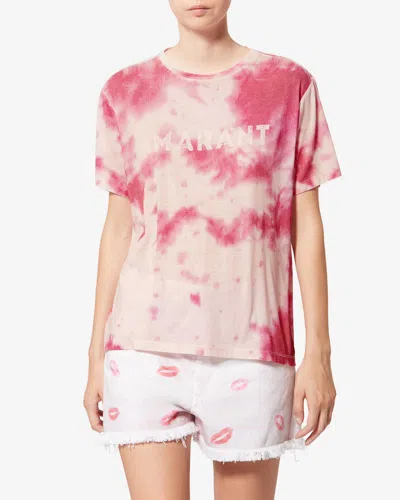 Isabel Marant Étoile Zewel Tie-dye T-shirt In Pink