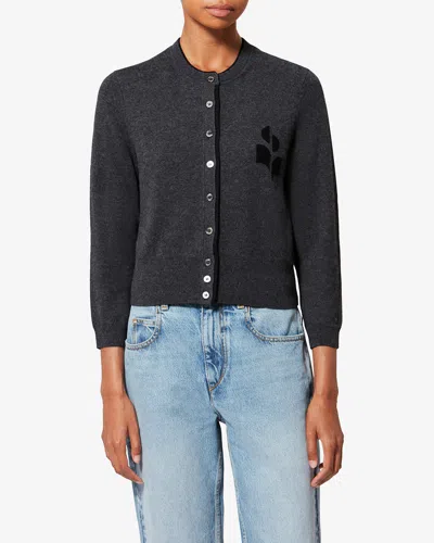 Isabel Marant Étoile Lona Cardigan In Gray