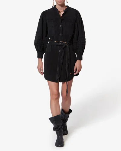 Isabel Marant Étoile Moe Ruffle-details Mini Dress In Black