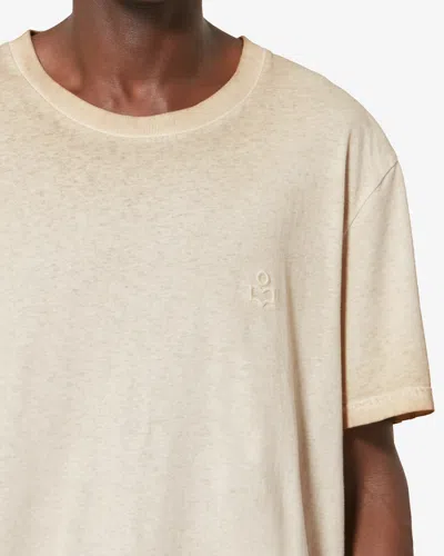 Isabel Marant Honore Logo-embroidered T-shirt In Neutral
