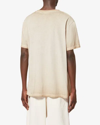 Isabel Marant Honore Logo-embroidered T-shirt In Neutral