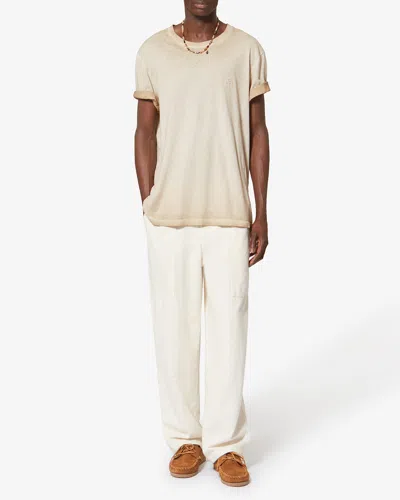 Isabel Marant Honore Logo-embroidered T-shirt In Neutral