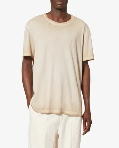 Isabel Marant Honore Logo-embroidered T-shirt In Neutral