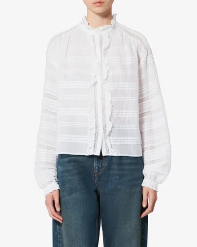 Isabel Marant Étoile Peline Ruffled Shirt In White