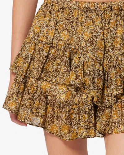 Isabel Marant Étoile Jocadia Ruffled Shorts In Brown
