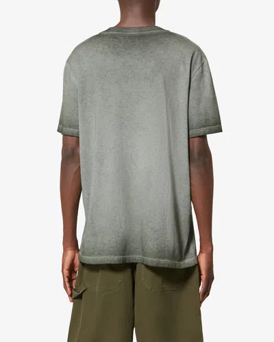 Isabel Marant Honore Logo-embroidered T-shirt In Gray