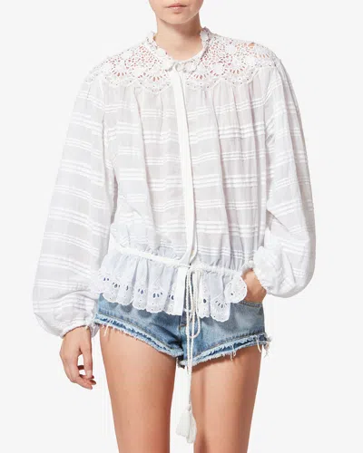 Isabel Marant Étoile Polly Top In White