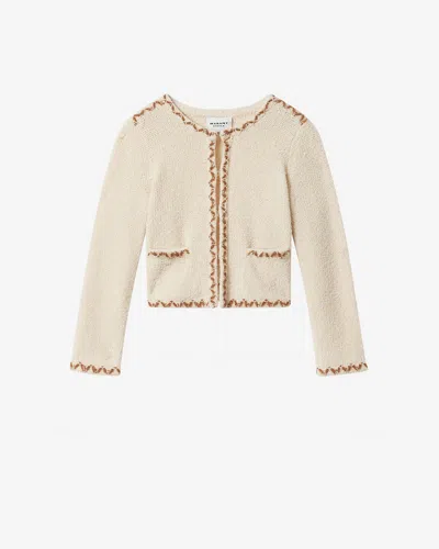 Isabel Marant Étoile Rochelle Wool-blend Tweed Cardigan In Neutral