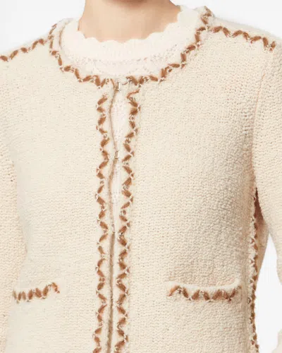 Isabel Marant Étoile Rochelle Wool-blend Tweed Cardigan In Neutral