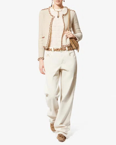 Isabel Marant Étoile Rochelle Wool-blend Tweed Cardigan In Neutral