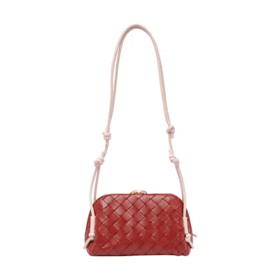 Bottega Veneta Women Intrecciato Concert Pouch In Red