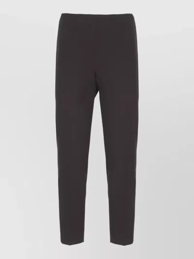 Peserico Women's Straight Leg Trousers With Seam Detailing In Burgundy