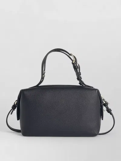 Furla Mini Leather Bag Adjustable Strap In Black