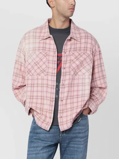 Represent Flannel Shirt With Checked Design And Pockets In Multi
