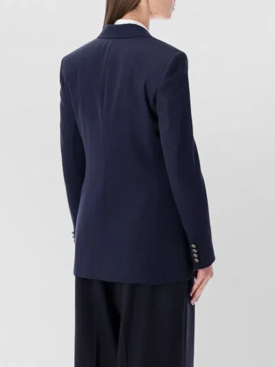 Ralph Lauren Double-breasted Tailored Blazer With Gold-tone Buttons In Blue