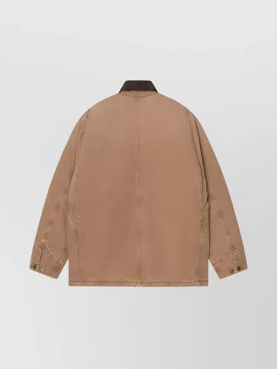 Carhartt Work In Progress Michigan Canvas Coat In Brown