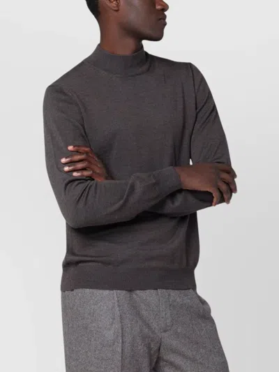 Tagliatore Wool Turtleneck Sweater High Collar In Green