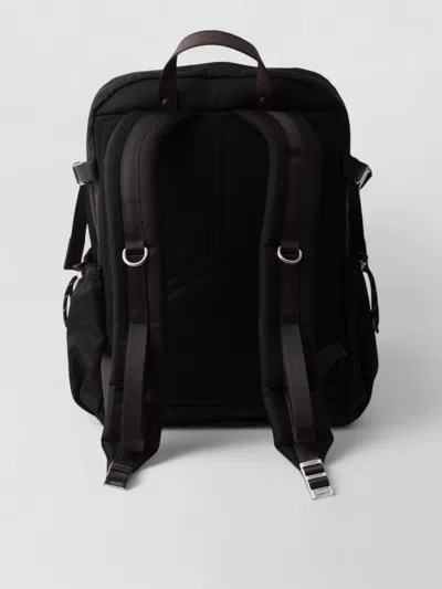 Prada Versatile Backpack With Multiple Storage Options In Black
