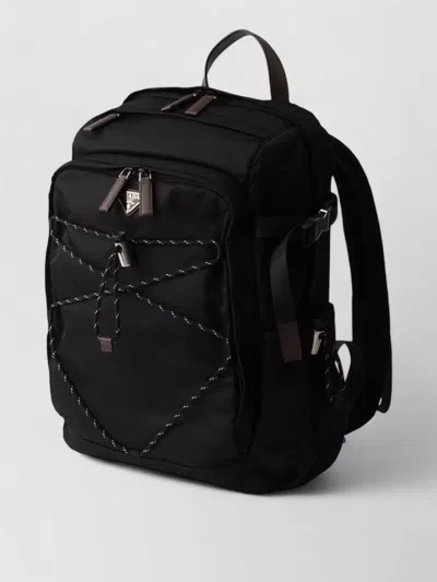 Prada Versatile Backpack With Multiple Storage Options In Black