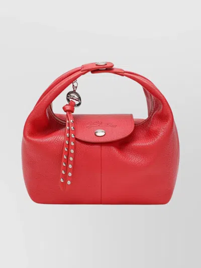 Longchamp Small Shoulder Bag Keychain Accessory In Red