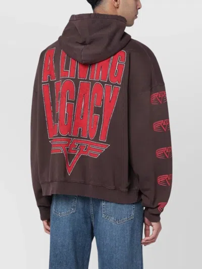 Represent Reversible Living Legacy Tour Sweatshirt In Black In Brown