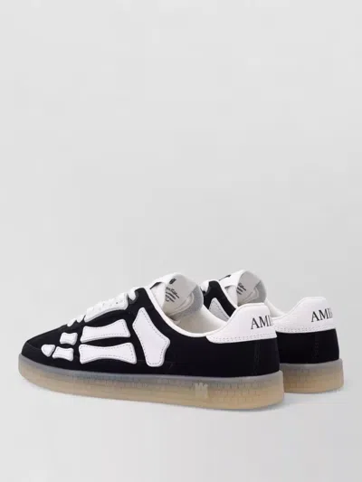Amiri Pacific Bones Low-top Sneakers With Contrast Panels In Black