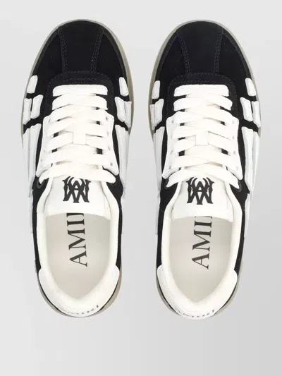 Amiri Pacific Bones Low-top Sneakers With Contrast Panels In Black