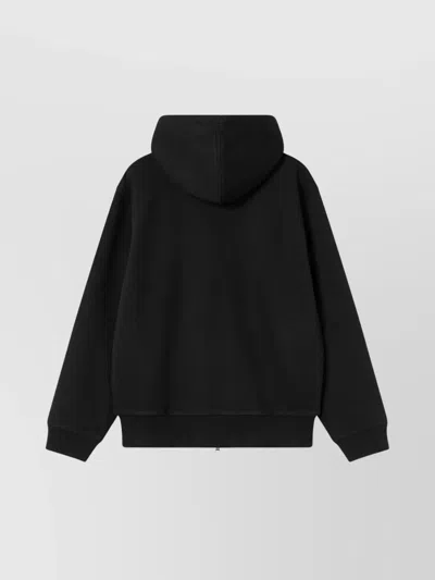 Carhartt Hooded Sweat Jacket Featuring Kangaroo Pocket In Black