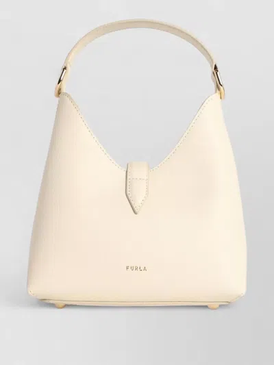 Furla Structured Hobo Mini Bag With Top Handle In Neutral