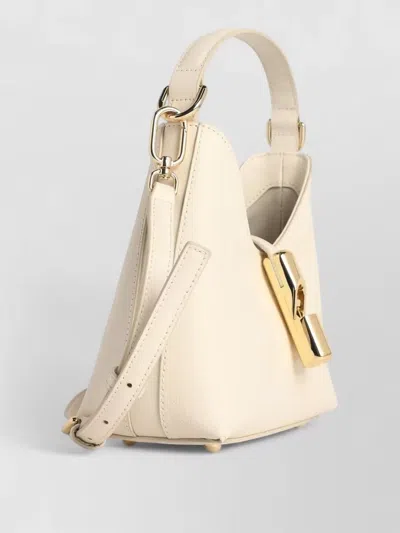 Furla Structured Hobo Mini Bag With Top Handle In Neutral