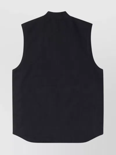 Carhartt Sleeveless Coat Featuring Patch Pockets In Black