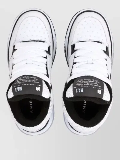 Amiri Padded Collar Sneakers Rubber Sole In White