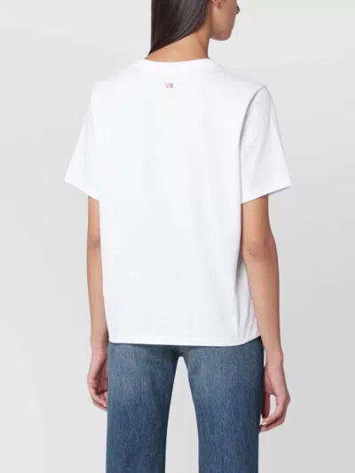 Victoria Beckham Graphic Print Relaxed Fit T Shirt In White