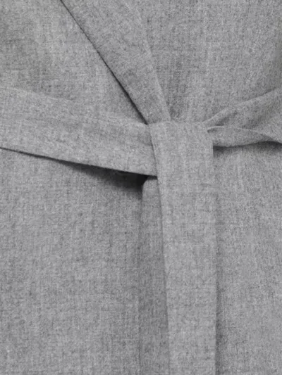 Peserico Longline Blazer Belted Waist In Gray