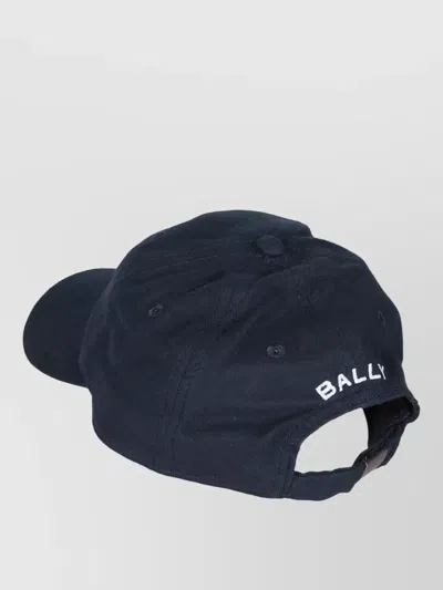 Bally Logo Cap Featuring Curved Brim In Blue