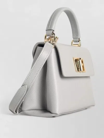 Furla Mini Crystal Leather Handbag 1927 In White