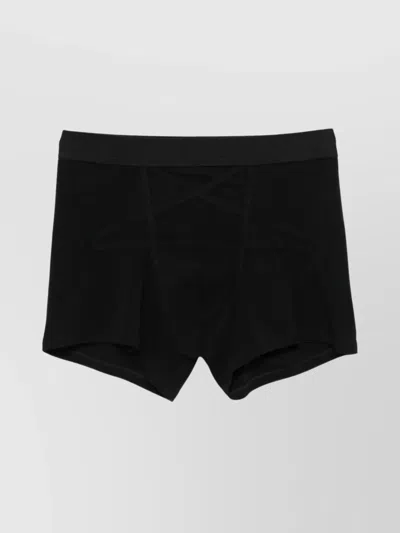 Rick Owens Modern Boxer Brief Seam Detail In Black