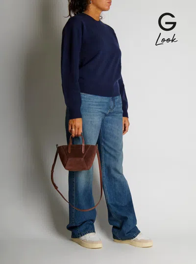 Brunello Cucinelli Women Brown Crossbody Bag With Adjustable And Removable Shoulder Strap In Suede W In Brown