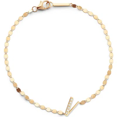Lana Jewelry Get Personal Diamond Initial Charm Bracelet In Gold