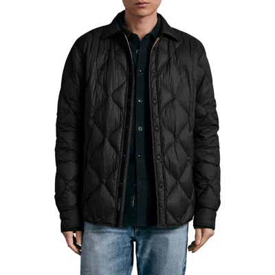 Rag & Bone Dane Quilted Shell Down Overshirt In Dark Grey