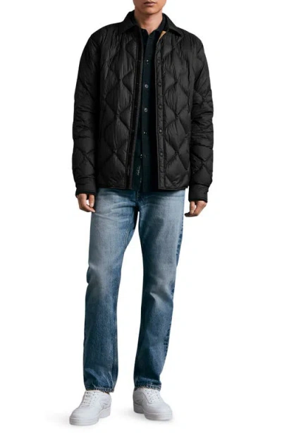 Rag & Bone Dane Quilted Shell Down Overshirt In Dark Grey
