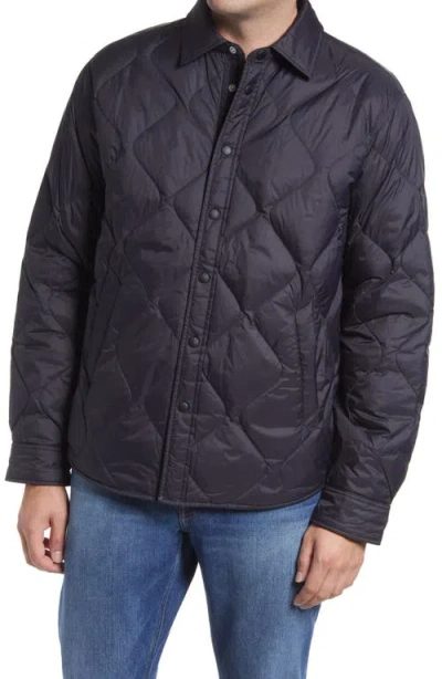 Rag & Bone Dane Quilted Shell Down Overshirt In Dark Grey