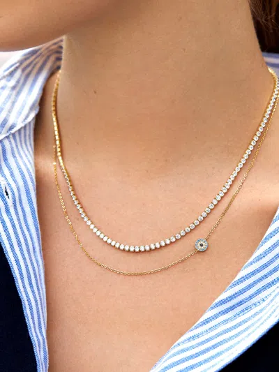 Baublebar 18k Gold Asymmetrical Evil Eye Necklace In Gold