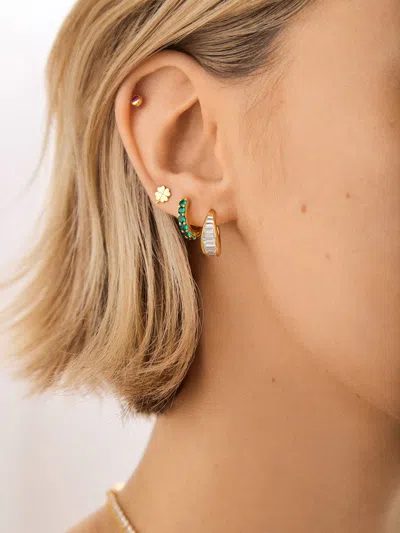 Baublebar 18k Gold Birthstone Huggie Earrings In Gold