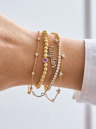 Baublebar 18k Gold Birthstone Pisa Bracelet In Gold