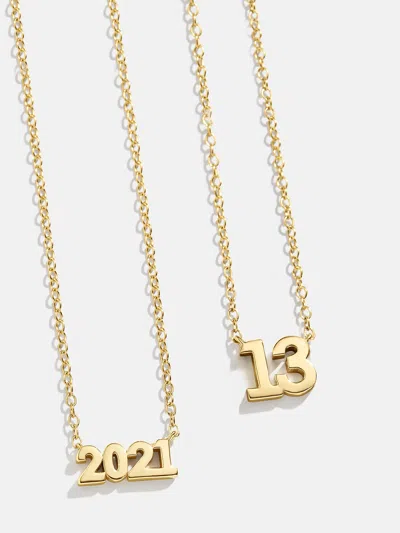 Baublebar 18k Gold Block Font Custom Number Necklace In Gold