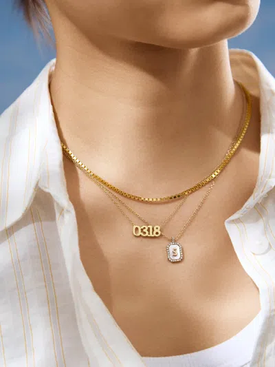 Baublebar 18k Gold Block Font Custom Number Necklace In Gold