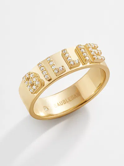 Baublebar 18k Gold Custom Block Ring In Gold