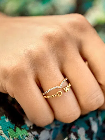 Baublebar 18k Gold Custom Initial Ring In Gold
